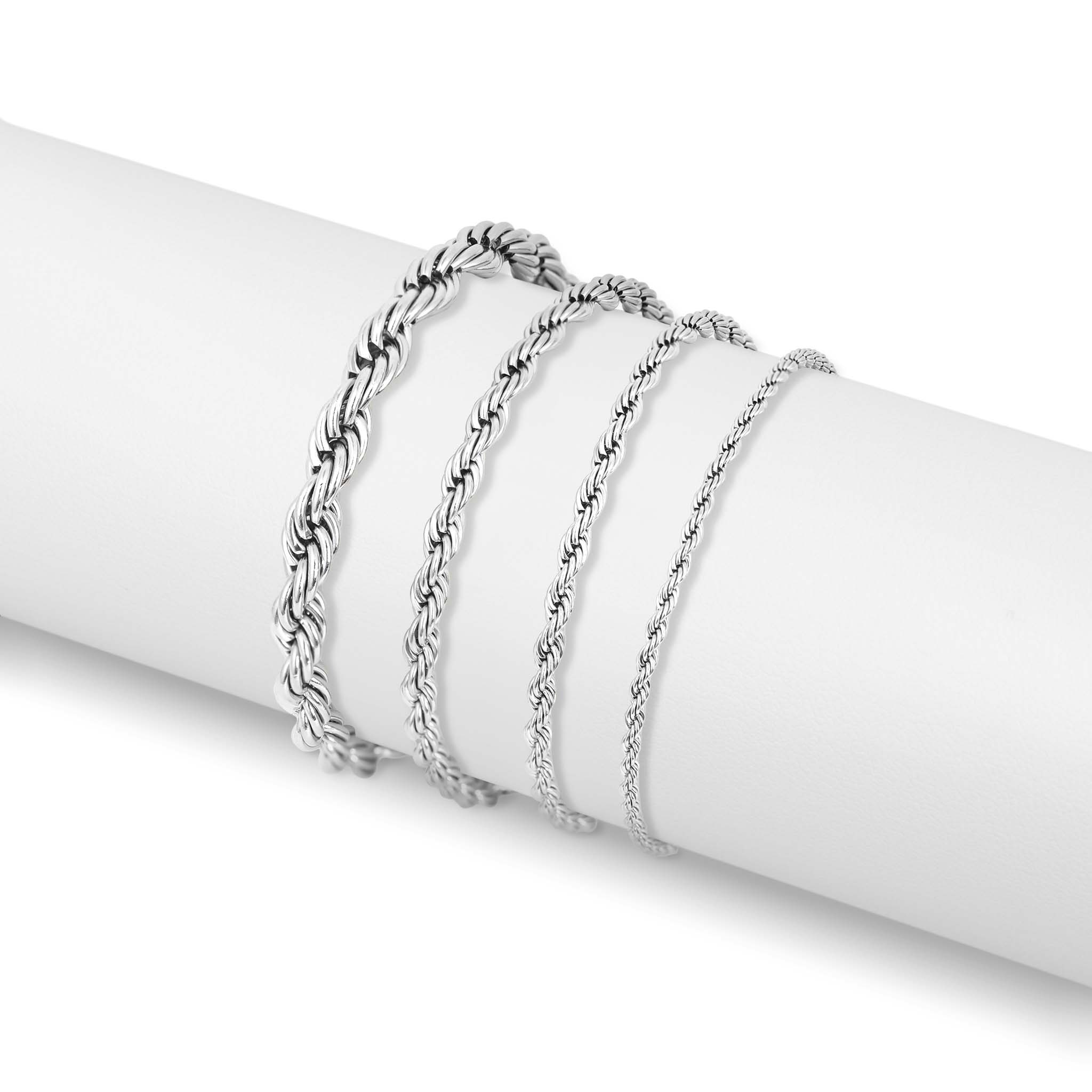 18K Gold PVD Stainless Steel Rope Chain Bracelet/Anklet