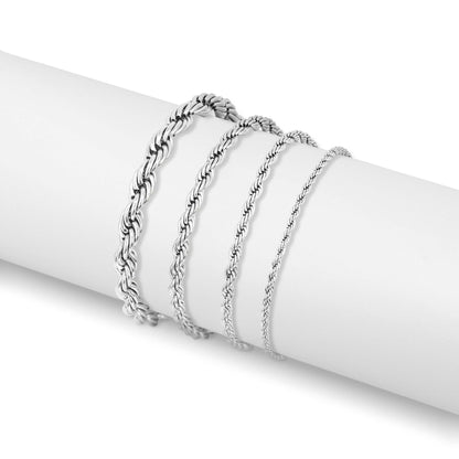 18K Gold PVD Stainless Steel Rope Chain Bracelet/Anklet
