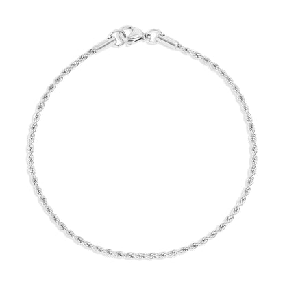 18K Gold PVD Stainless Steel Rope Chain Bracelet/Anklet