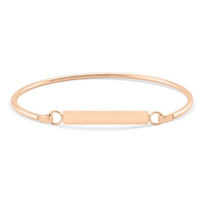 18K Gold PVD Stainless Steel Blank Flat Bar Bracelet