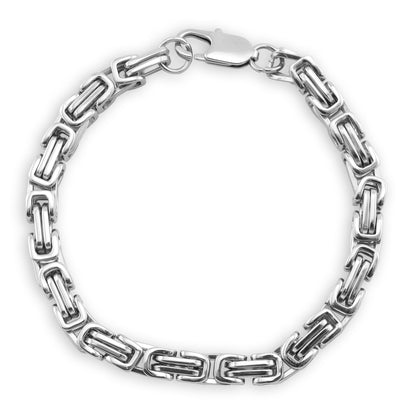 Stainless Steel Byzantine Chain Bracelet