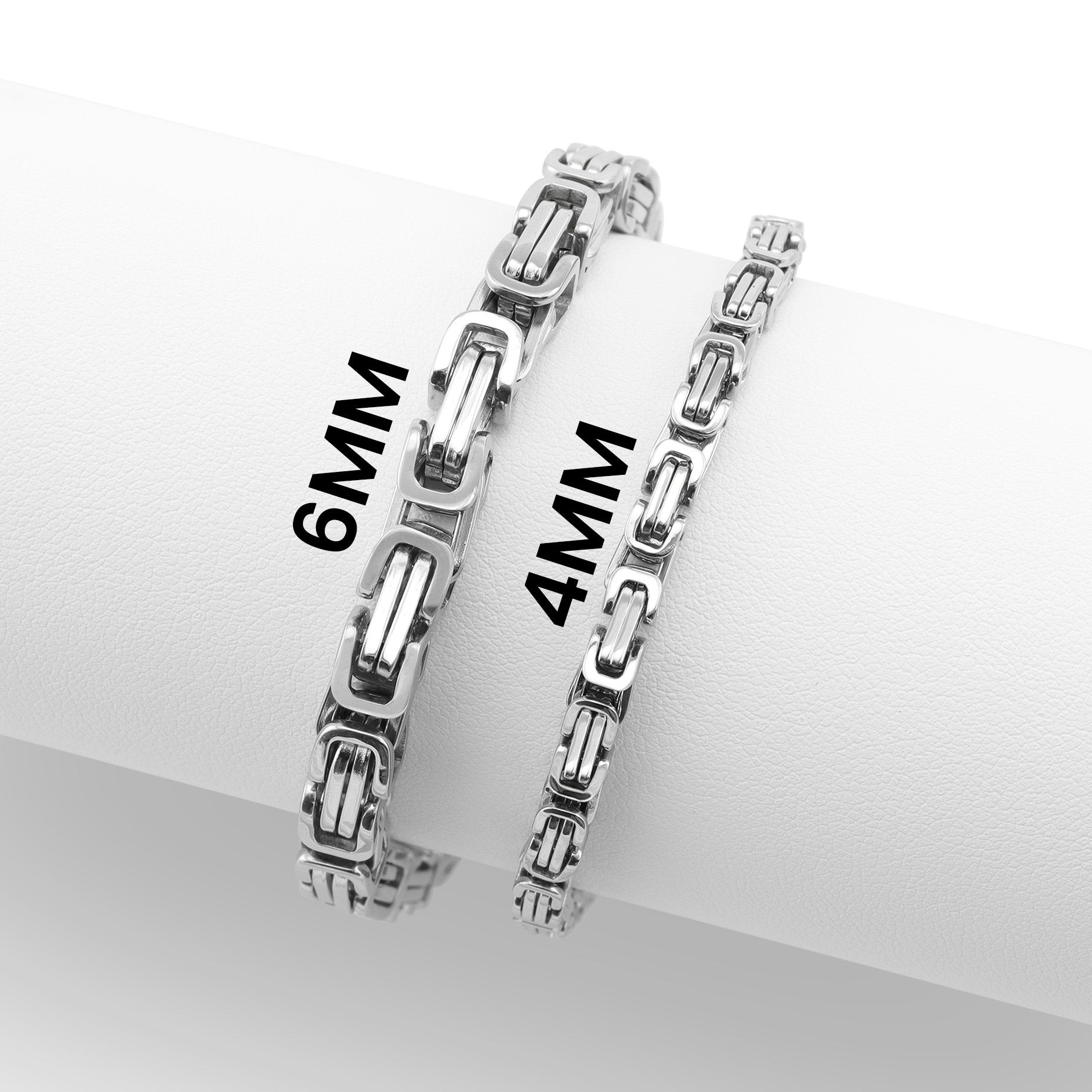 Stainless Steel Byzantine Chain Bracelet