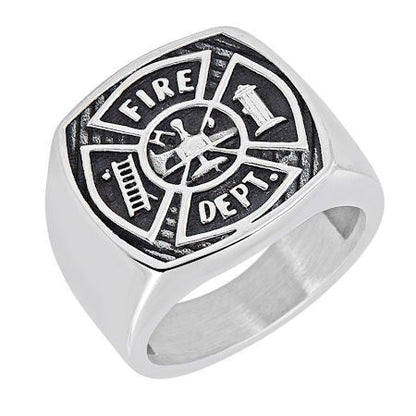 Fire Department Stainless Steel Ring