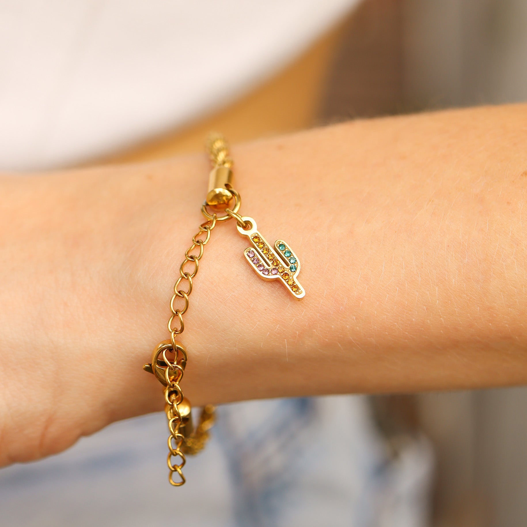 18K Gold PVD Stainless Steel Western Charm Set