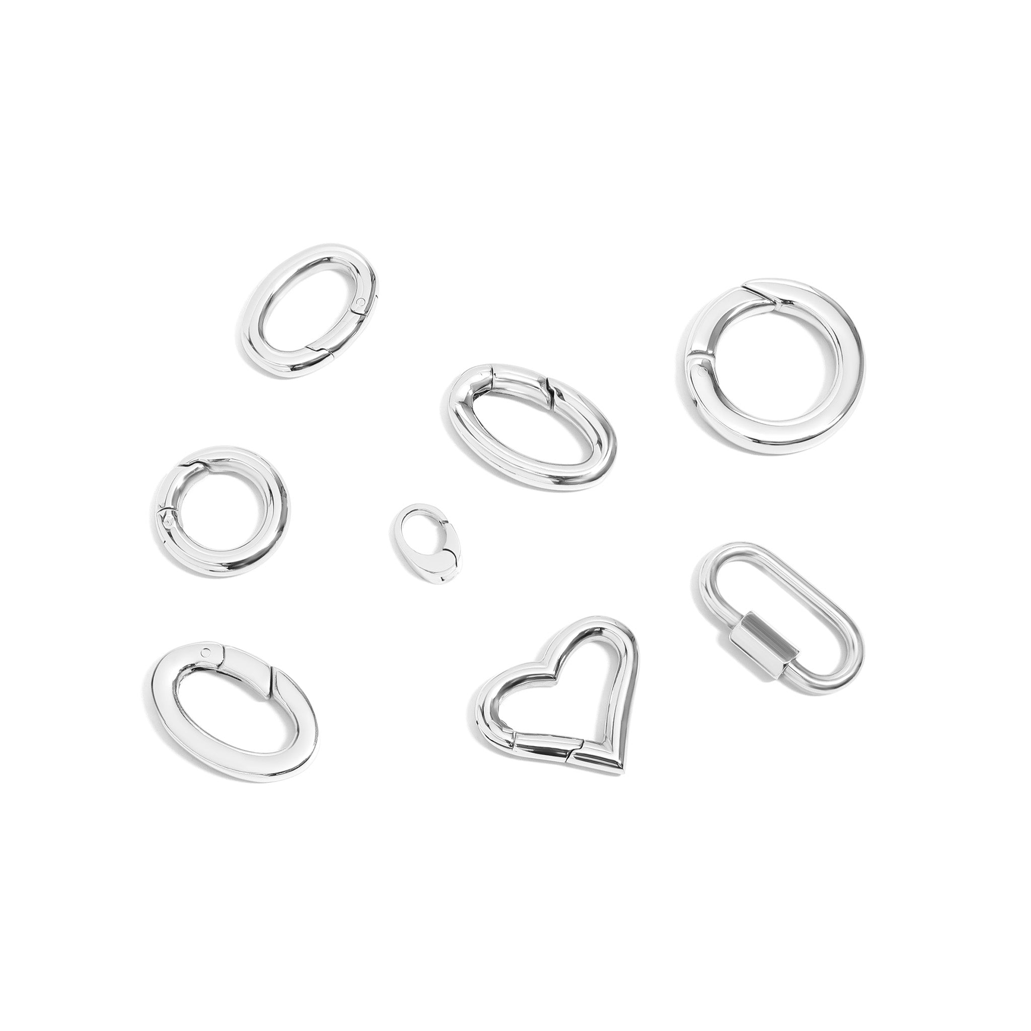 9 pc 18K Gold PVD Stainless Steel Carabiner Variety Pack