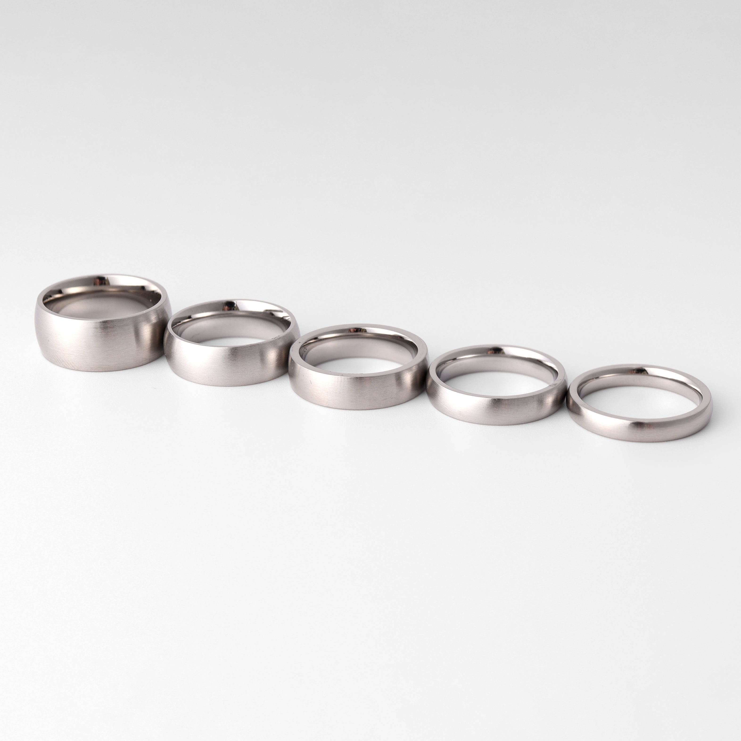 Stainless Steel Brushed Rounded Blank Ring