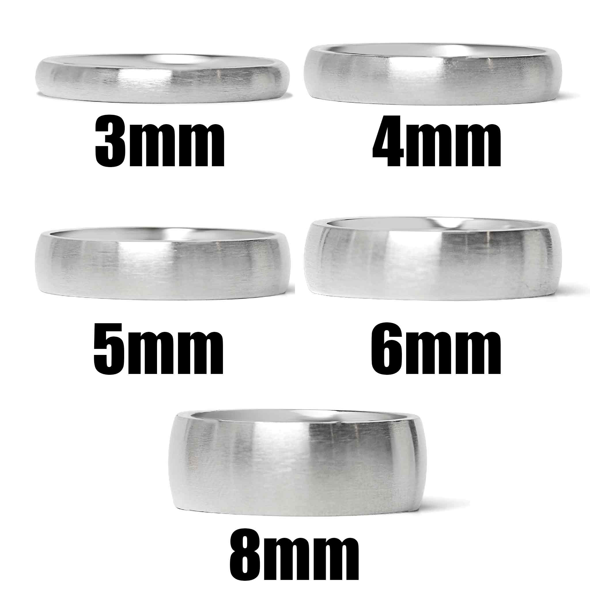 Stainless Steel Brushed Rounded Blank Ring