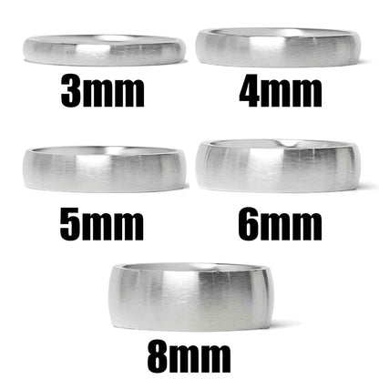 Stainless Steel Brushed Rounded Blank Ring