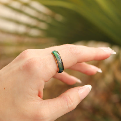 18K Gold PVD Stainless Steel Mood Band Ring