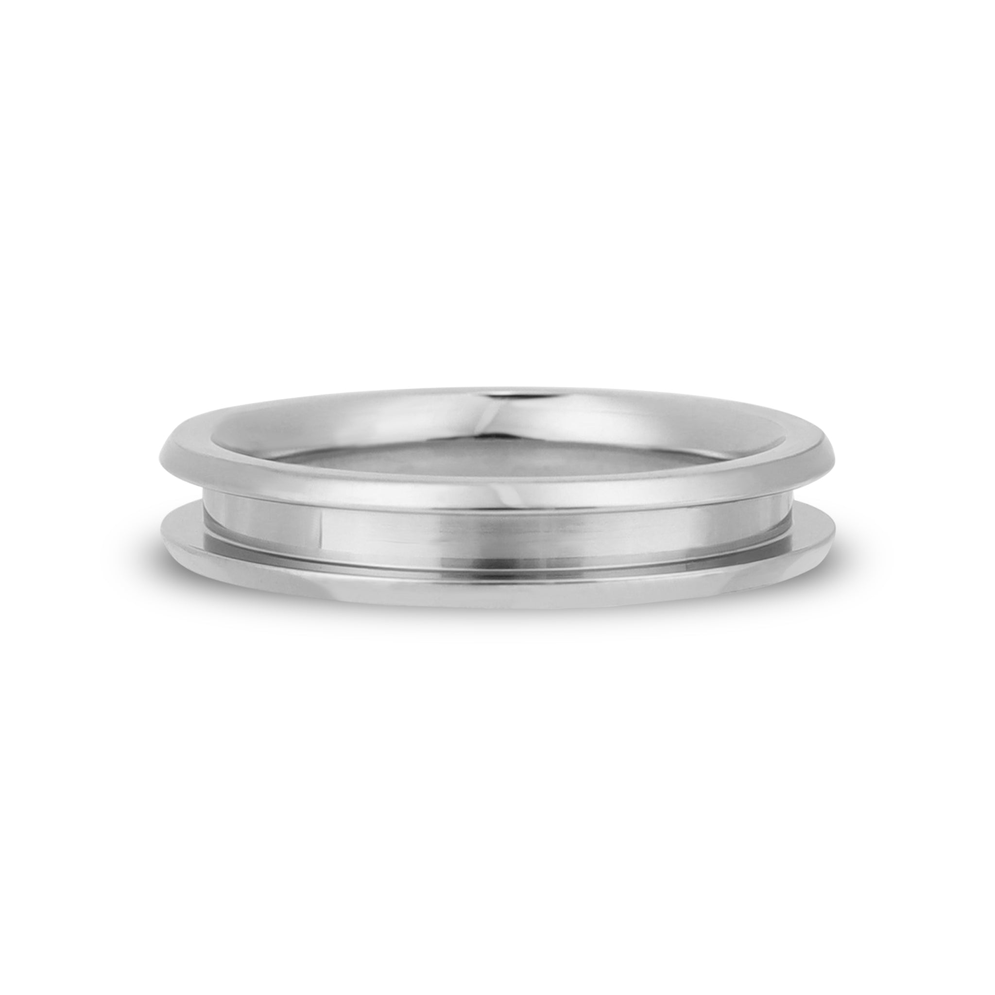 Stainless Steel Channel Inlay Ring Blank