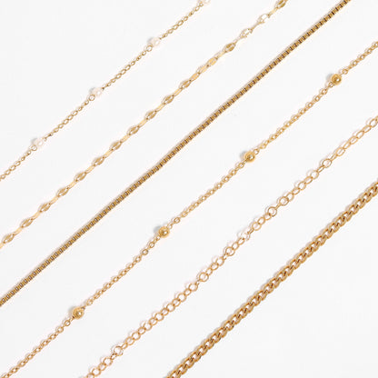 Permanent Jewelry Chain Kit - 18K Gold PVD Stainless Steel