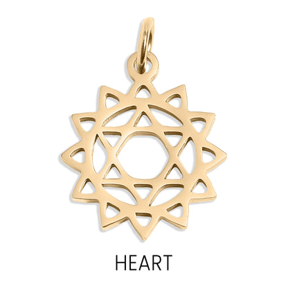 18K Gold PVD Stainless Steel Chakra Charms