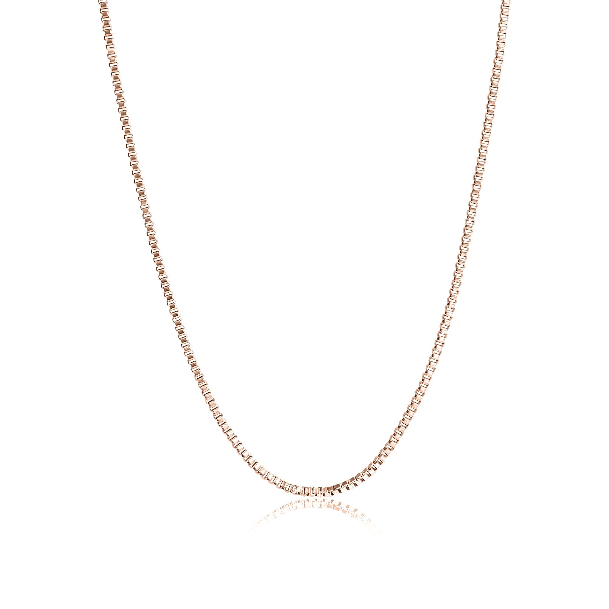 18K Gold PVD Stainless Steel 1.5mm Box Chain Necklace