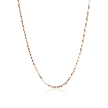 18K Gold PVD Stainless Steel 1.5mm Box Chain Necklace