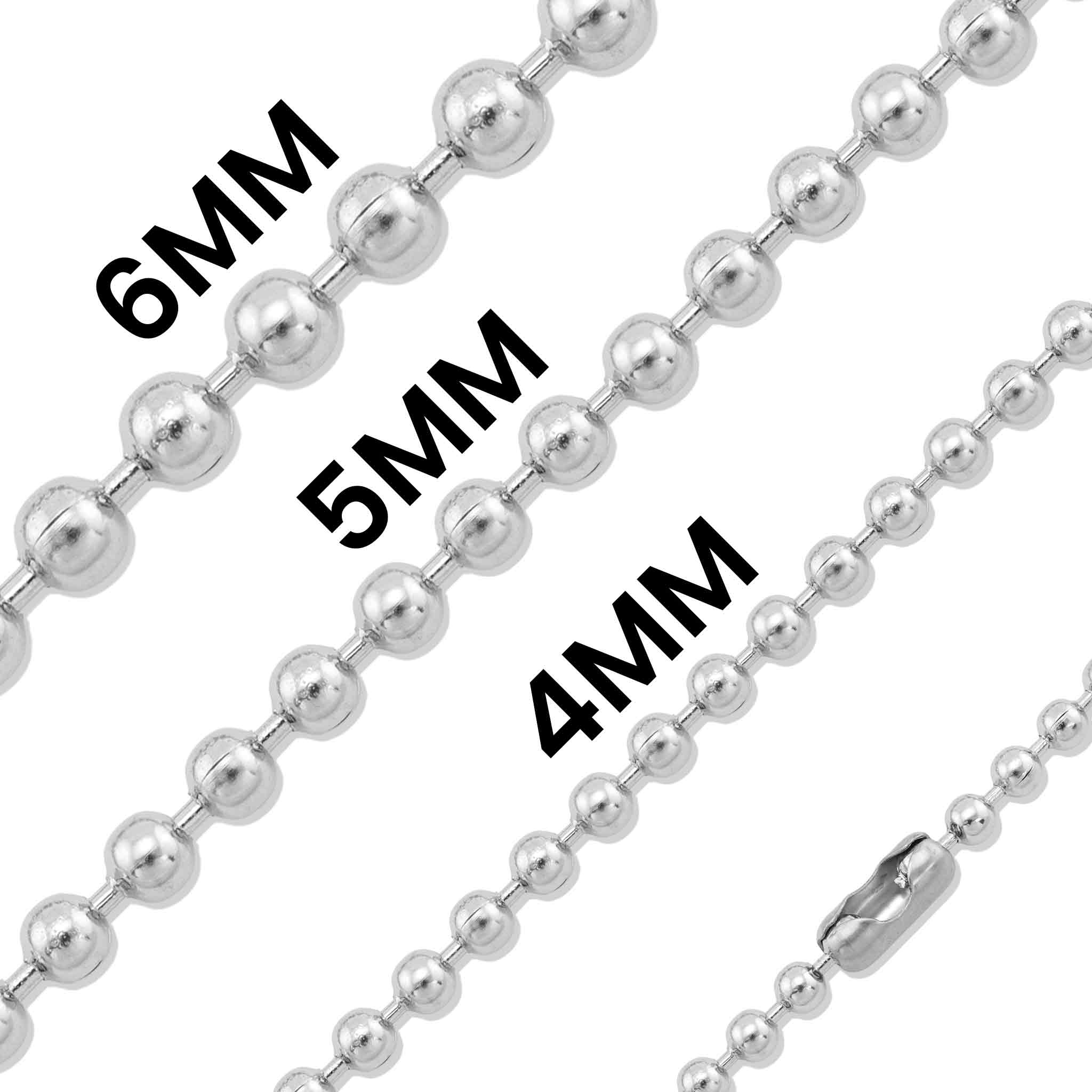 Stainless Steel Ball Bead Chain Necklace