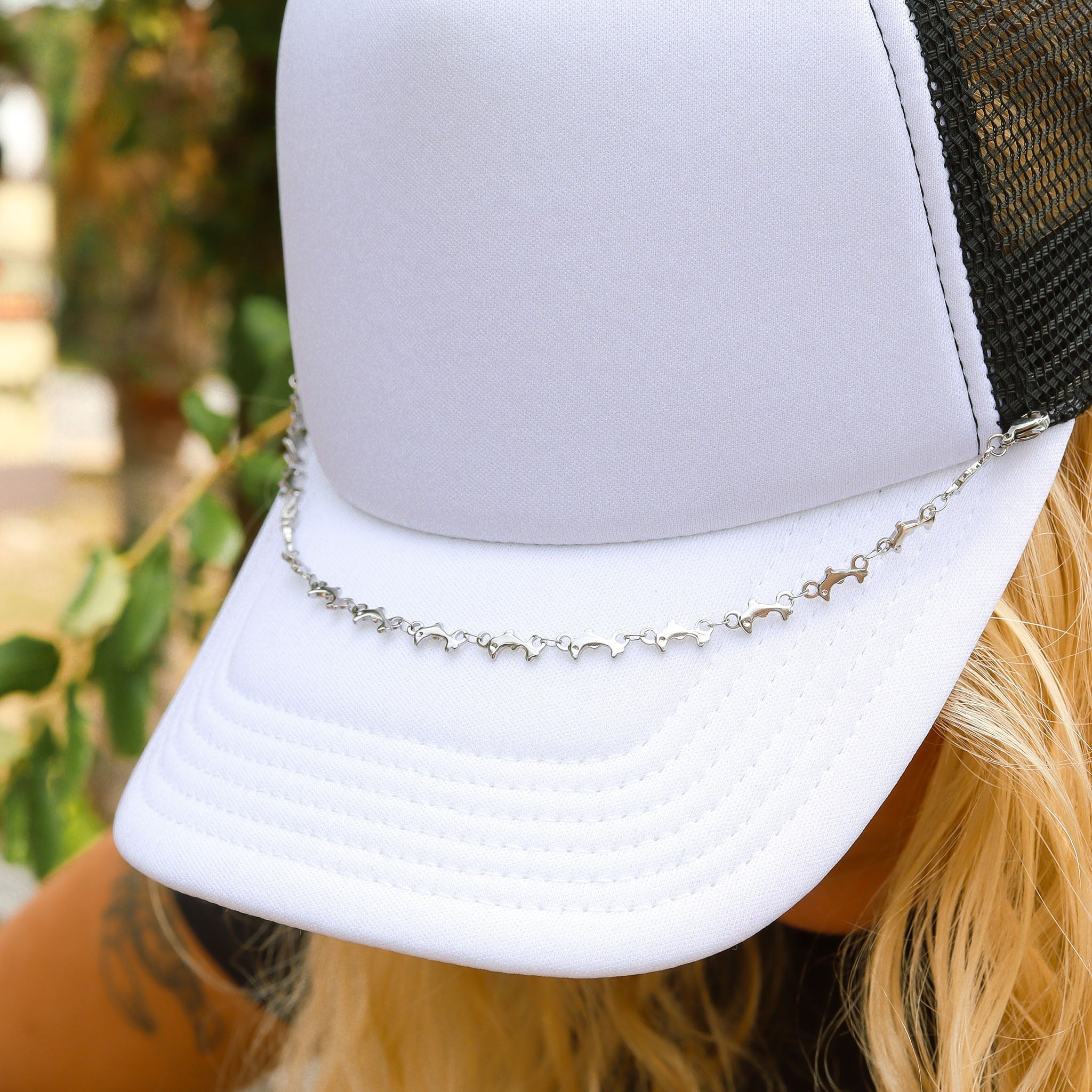 18K Gold PVD Stainless Steel Dolphin Trucker Hat Chain