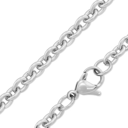 Stainless Steel 4mm Cable Chain Necklace