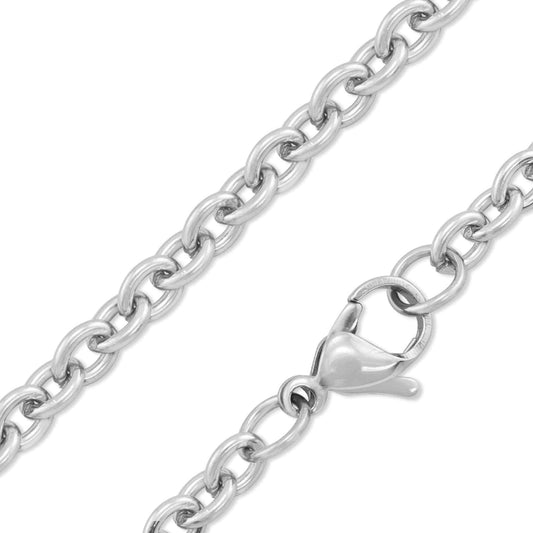 Stainless Steel 4mm Cable Chain Necklace