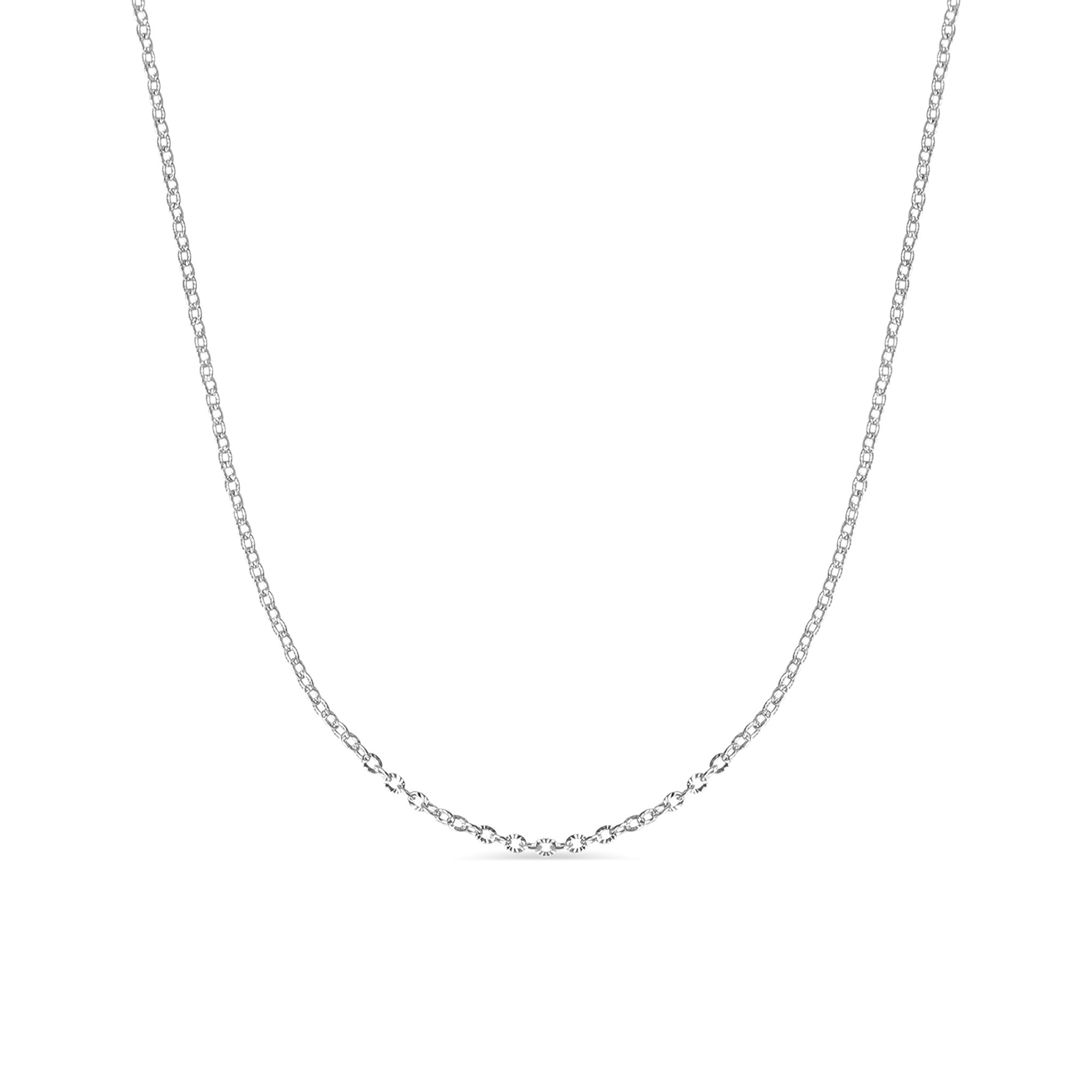 18K Gold PVD Stainless Steel Crimped Oval Link Chain Necklace