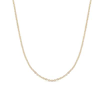 18K Gold PVD Stainless Steel Crimped Oval Link Chain Necklace