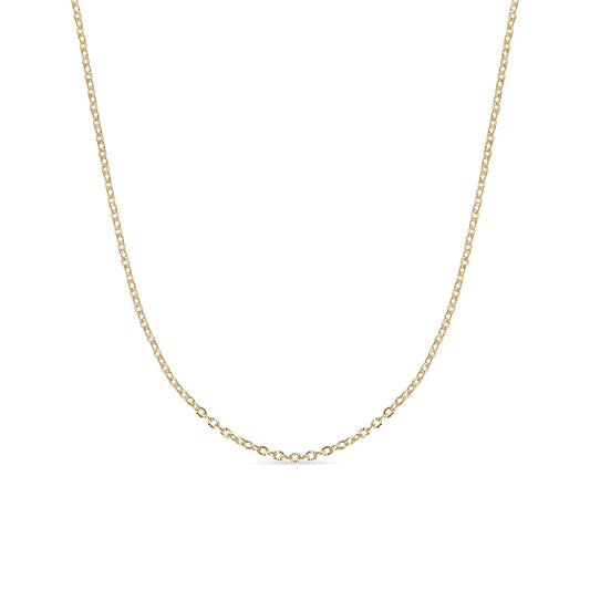 18K Gold PVD Stainless Steel Crimped Oval Link Chain Necklace