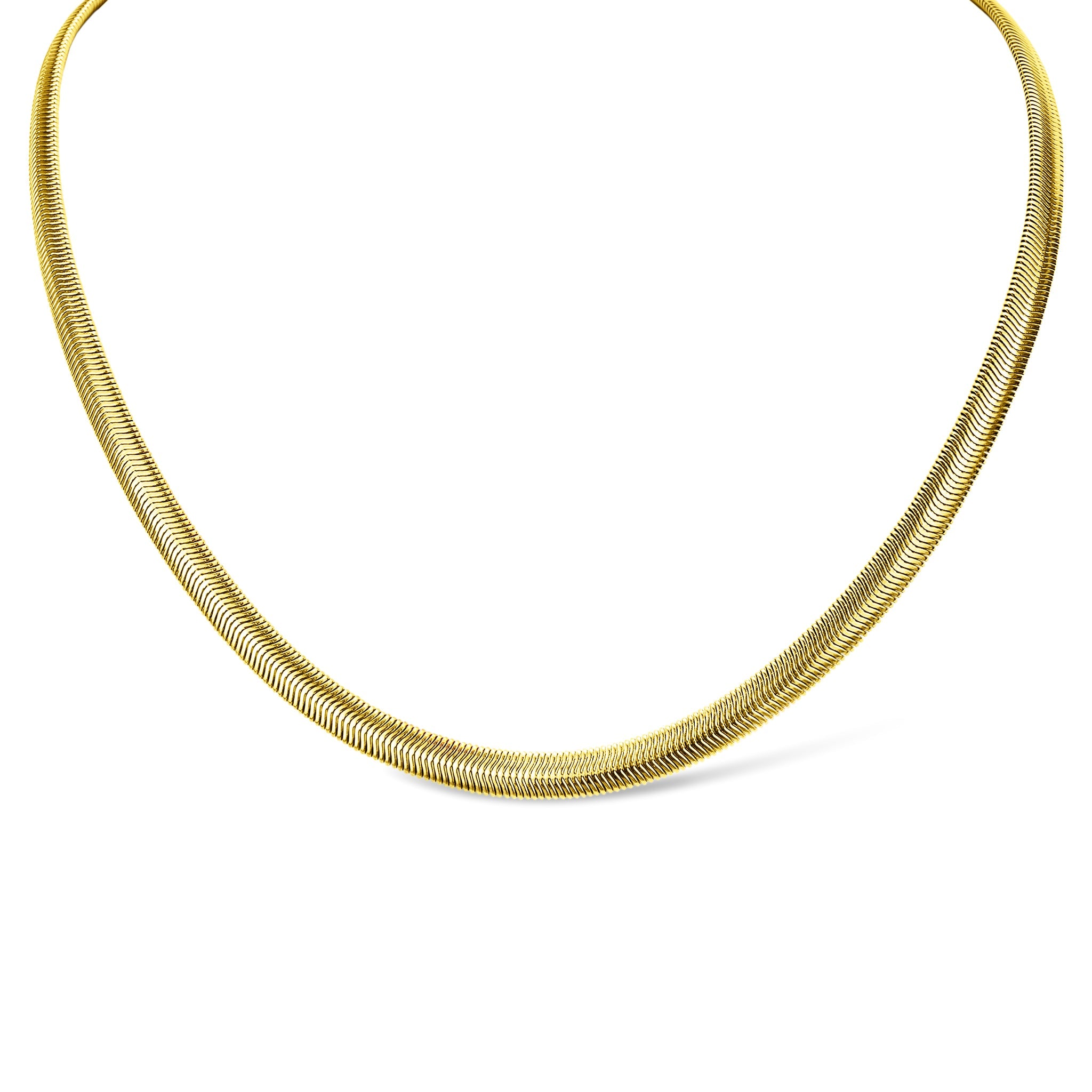 Stainless Steel Gold Snake Chain Necklace