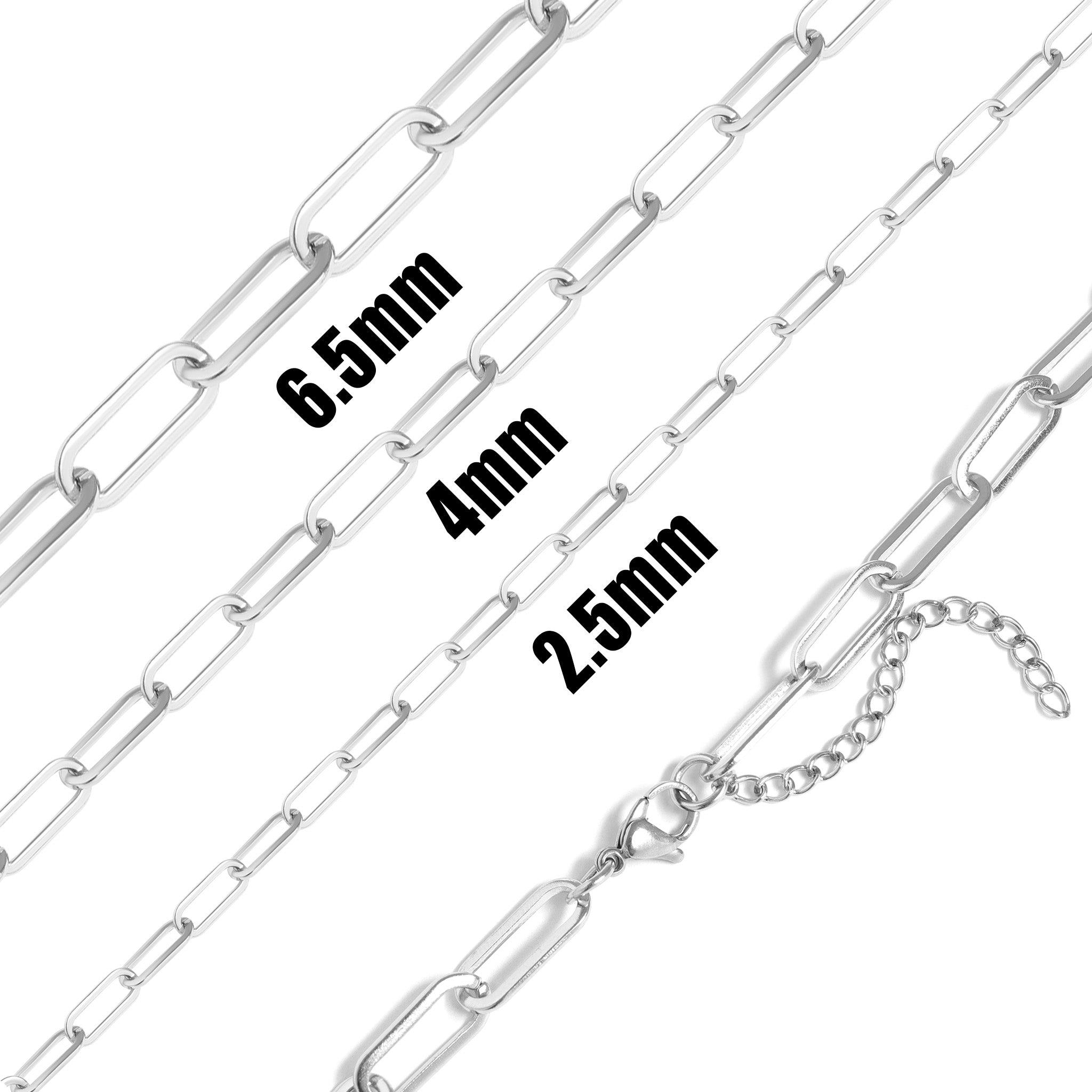 Stainless Steel Paperclip Chain Necklace