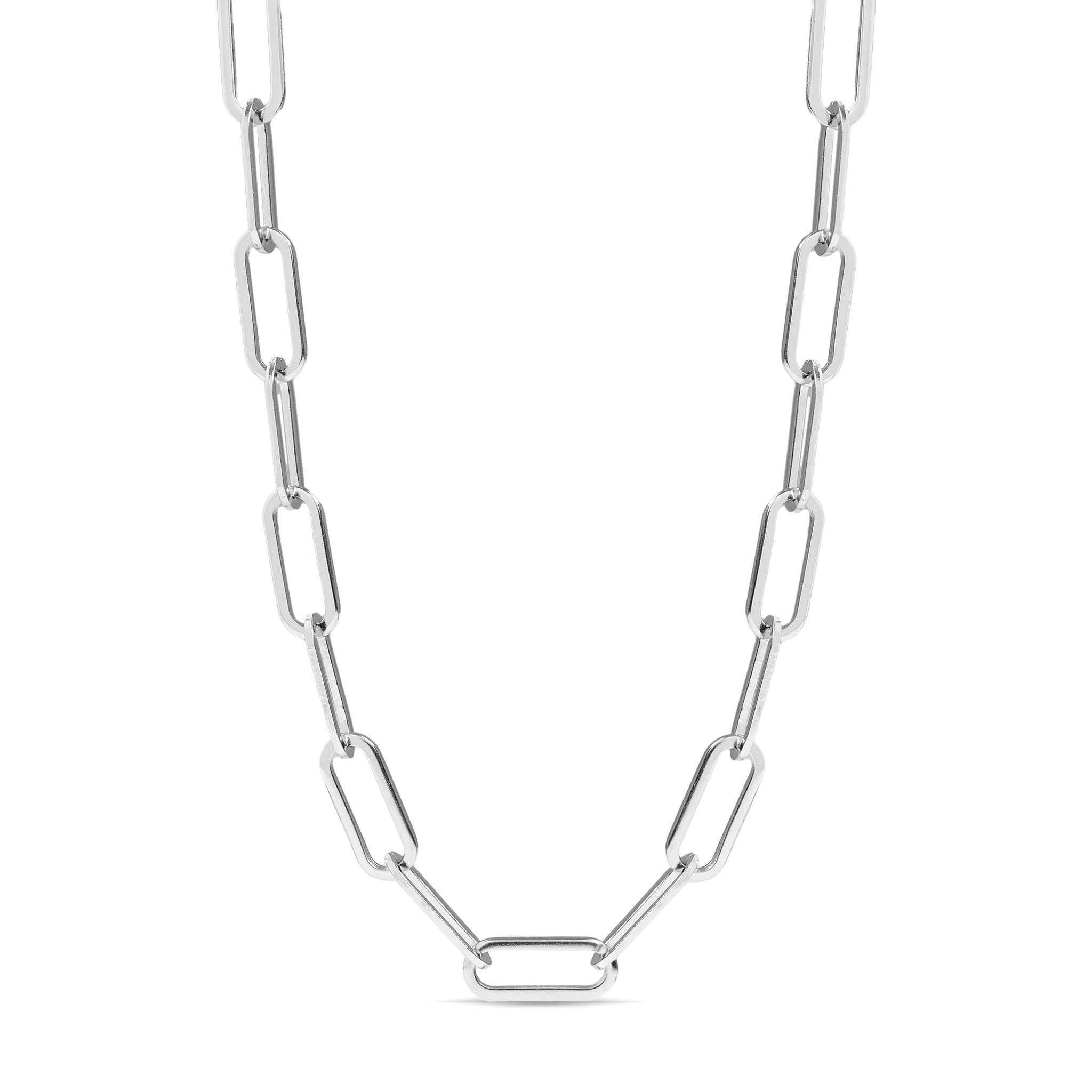 Stainless Steel Paperclip Chain Necklace