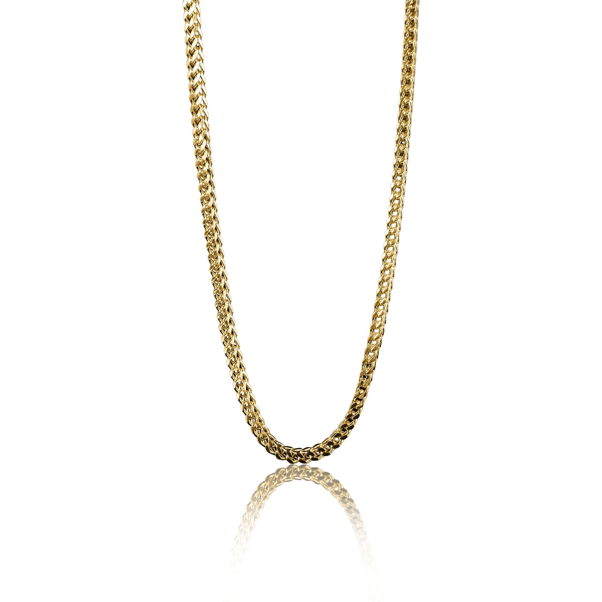 Stainless Steel Franco Wheat Chain Necklace
