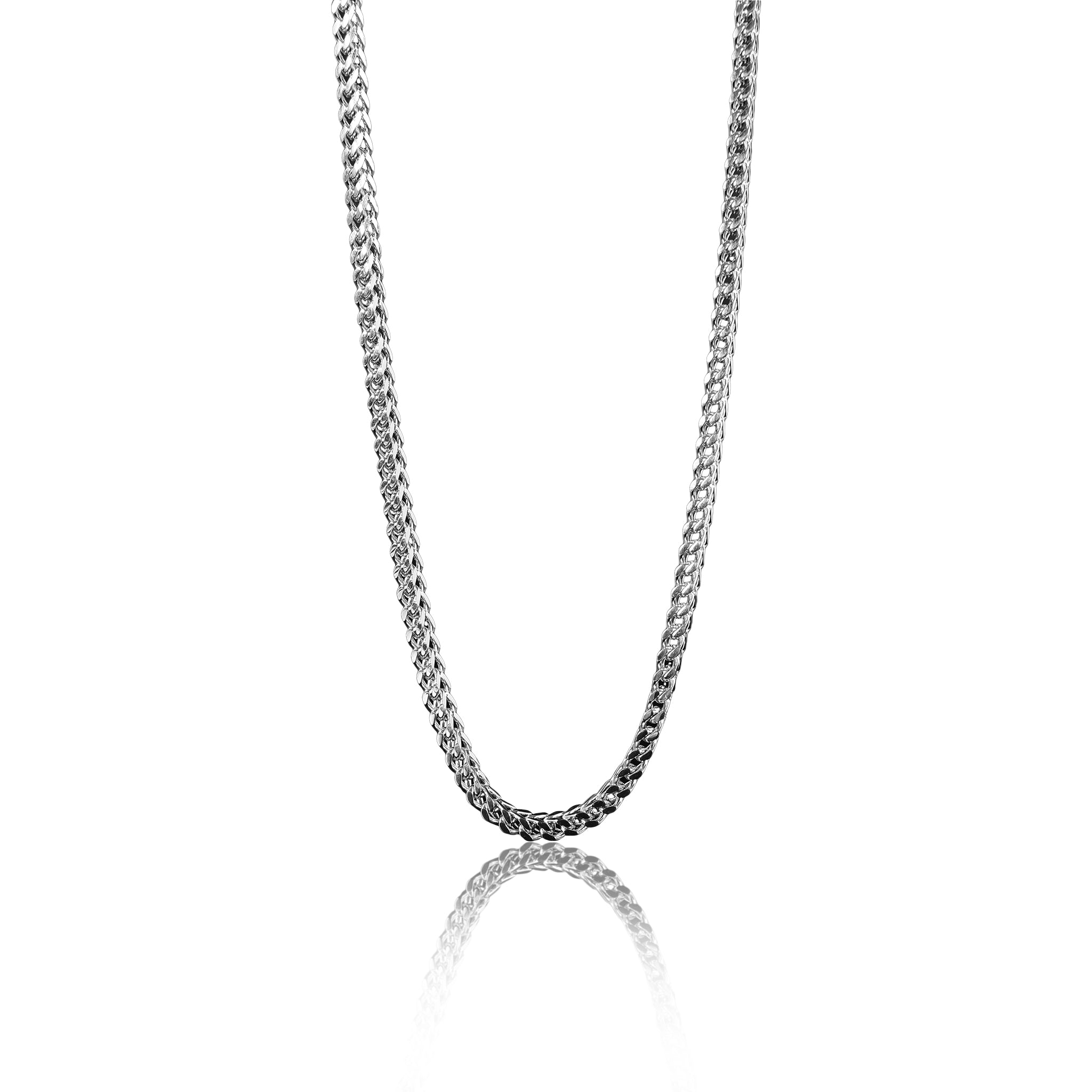 Stainless Steel Franco Wheat Chain Necklace