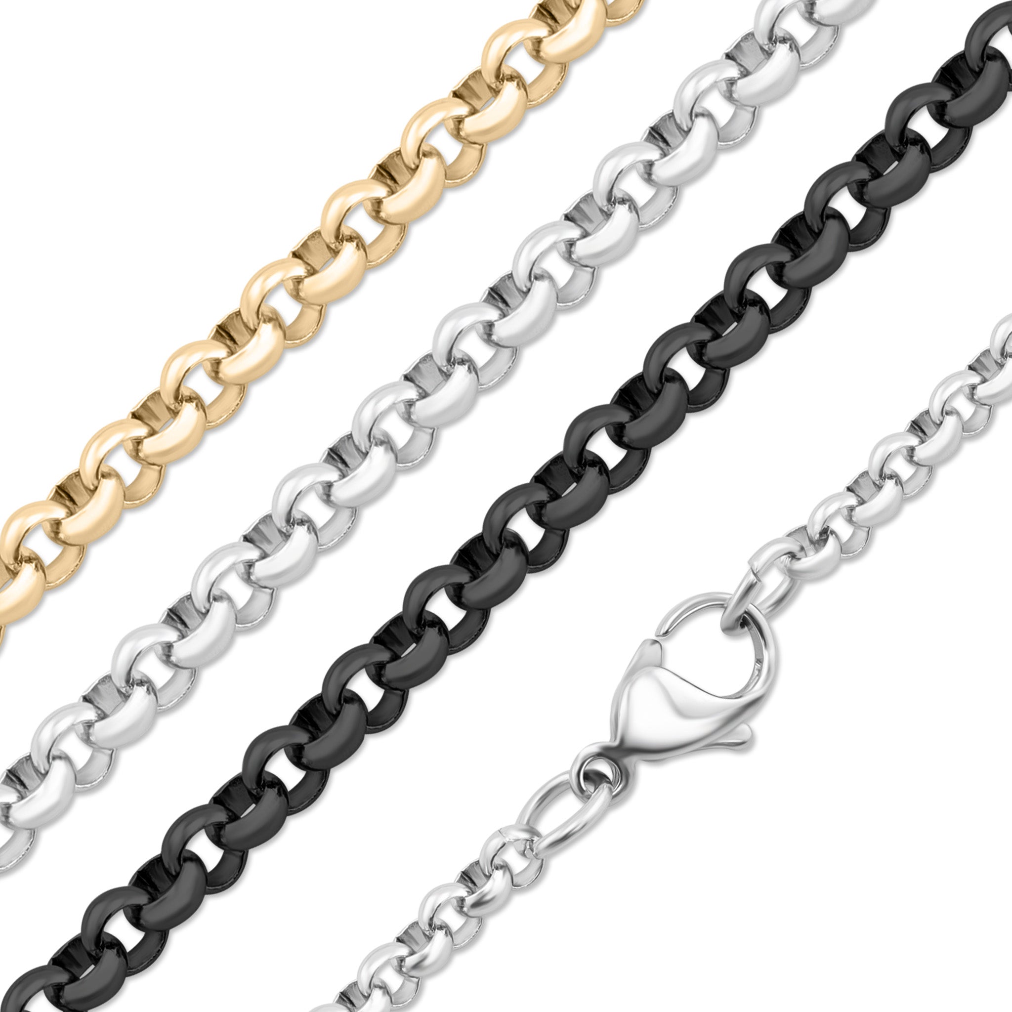 18K Gold PVD Stainless Steel Rolo Chain Necklace