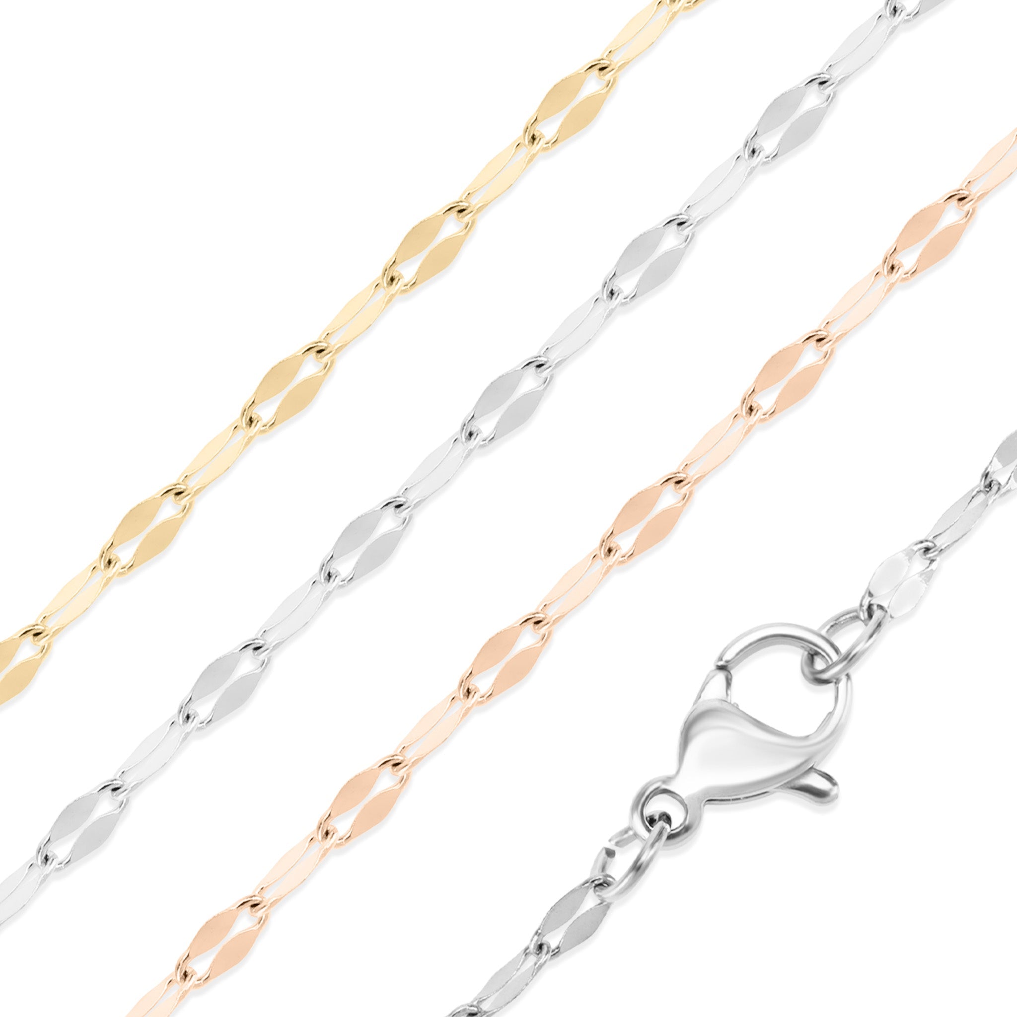 18K Gold PVD Stainless Steel Lip Chain Necklace