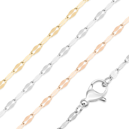 18K Gold PVD Stainless Steel Lip Chain Necklace