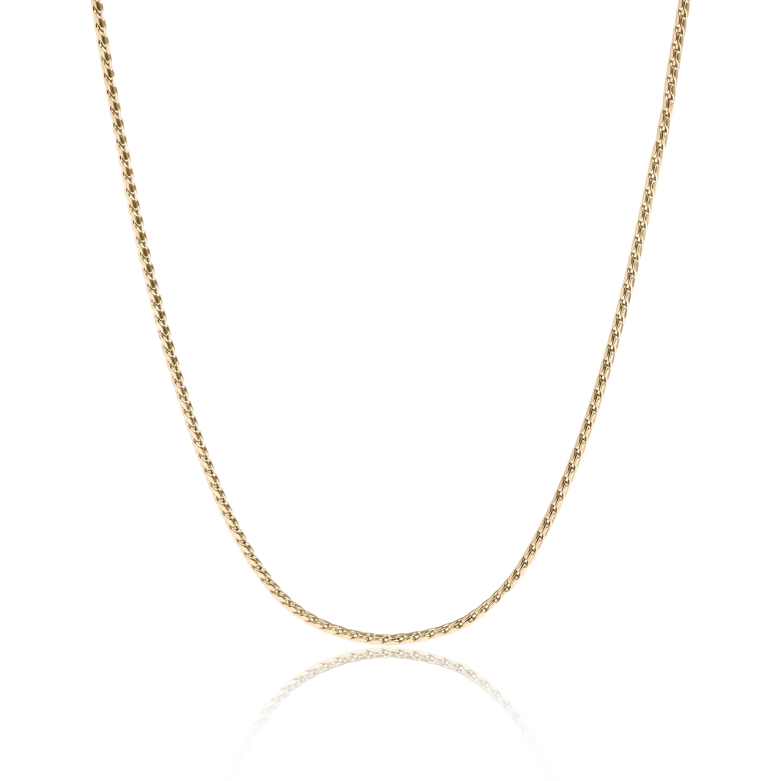 Stainless Steel Twisted Round Link Chain Necklace