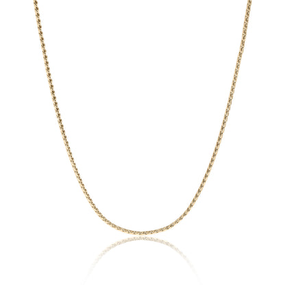 Stainless Steel Twisted Round Link Chain Necklace
