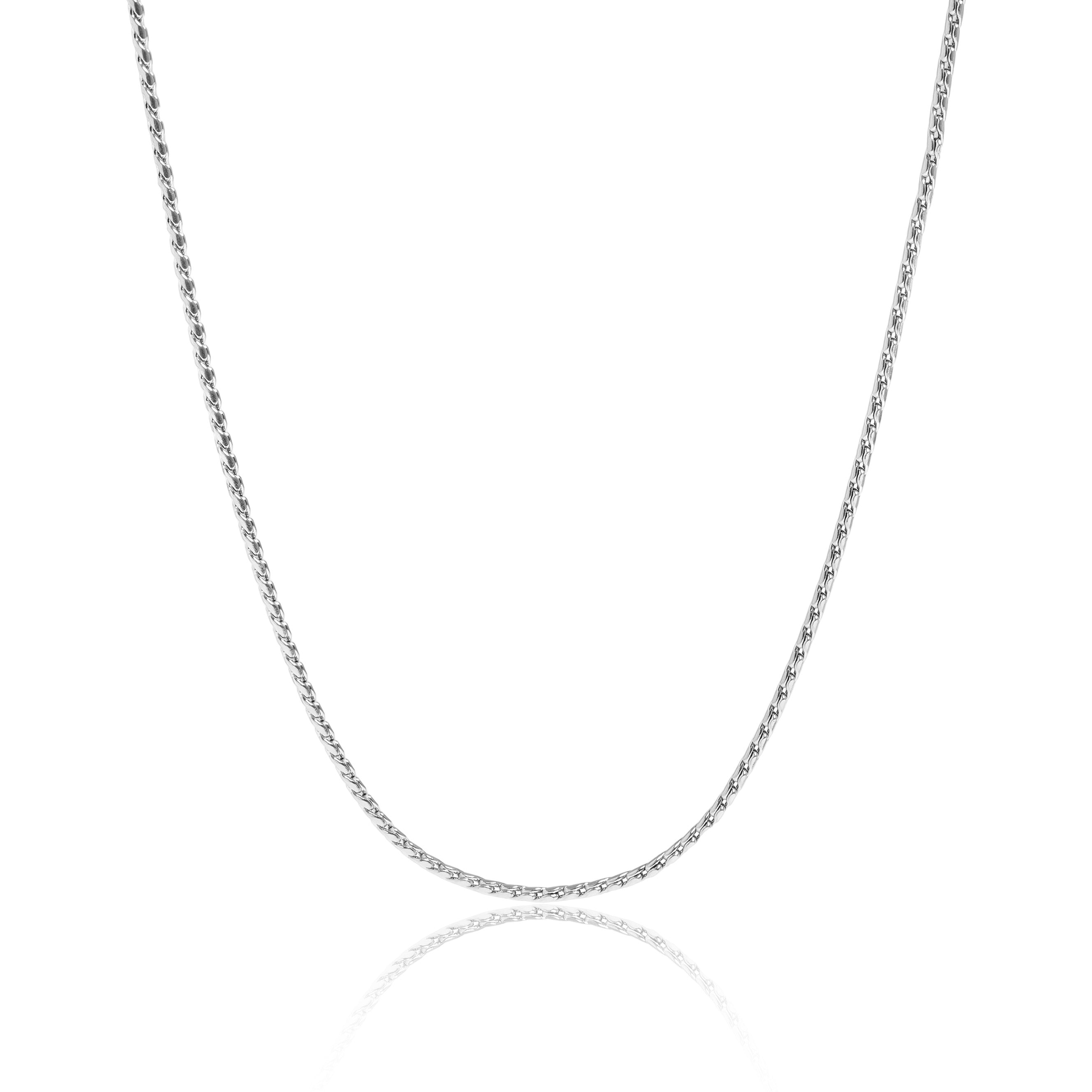 Stainless Steel Twisted Round Link Chain Necklace