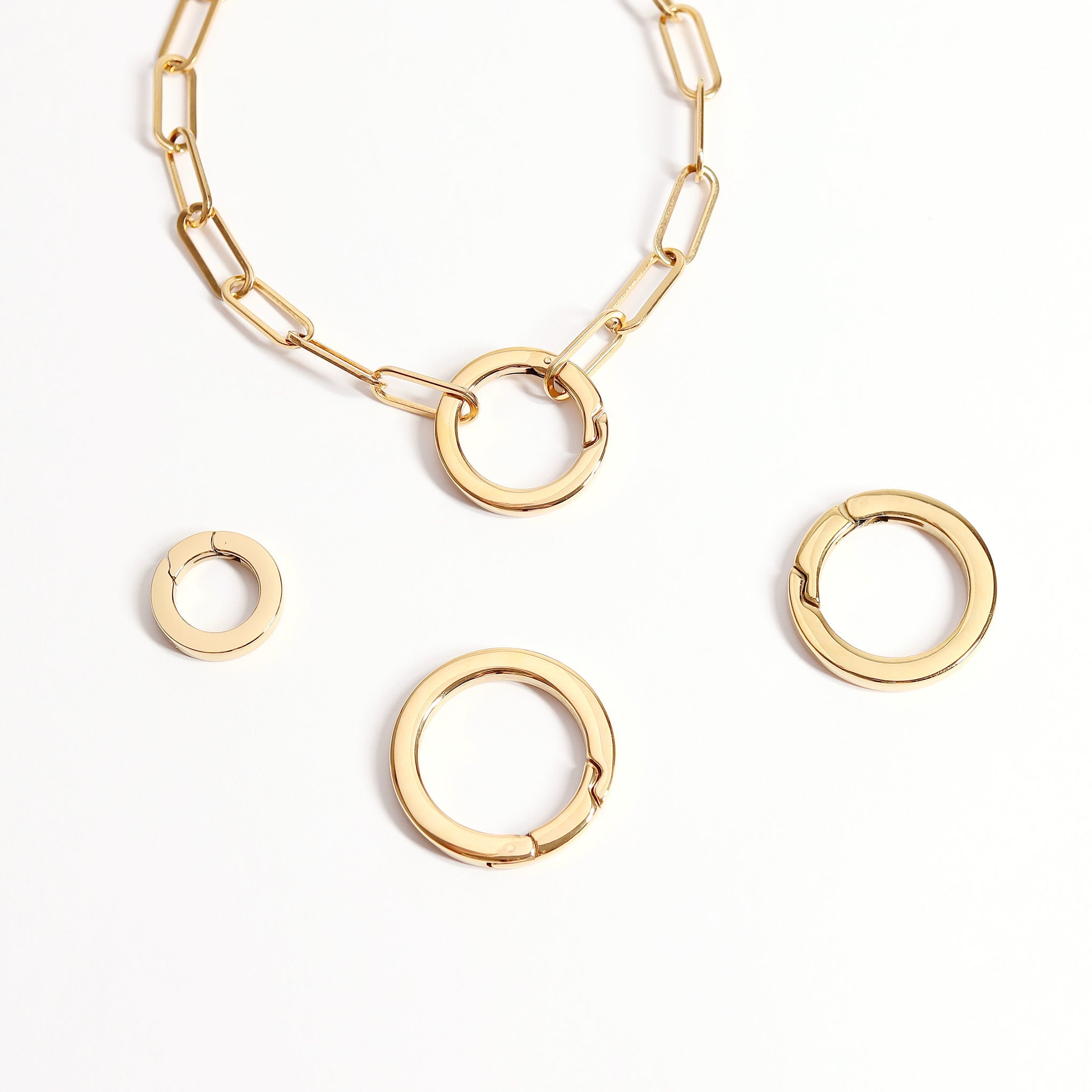 18K Gold PVD Stainless Steel Circle Carabiner