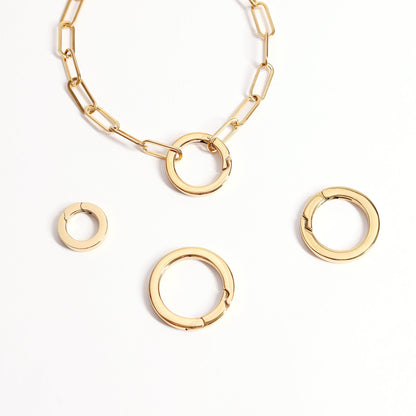 18K Gold PVD Stainless Steel Circle Carabiner