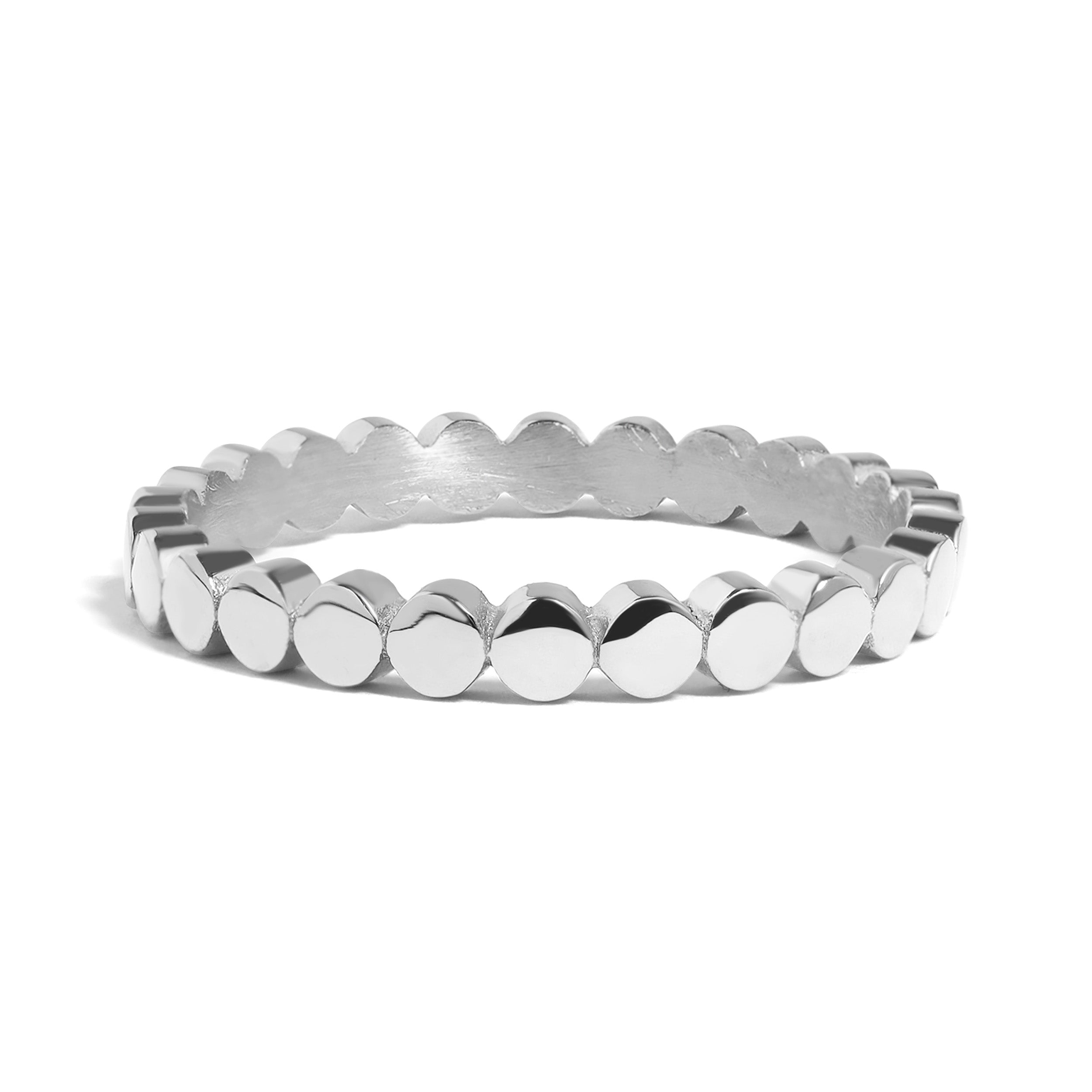 18K Gold PVD Stainless Steel Flat Circle Stacking Ring