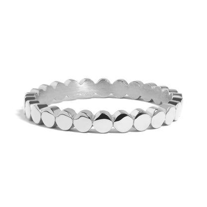 18K Gold PVD Stainless Steel Flat Circle Stacking Ring