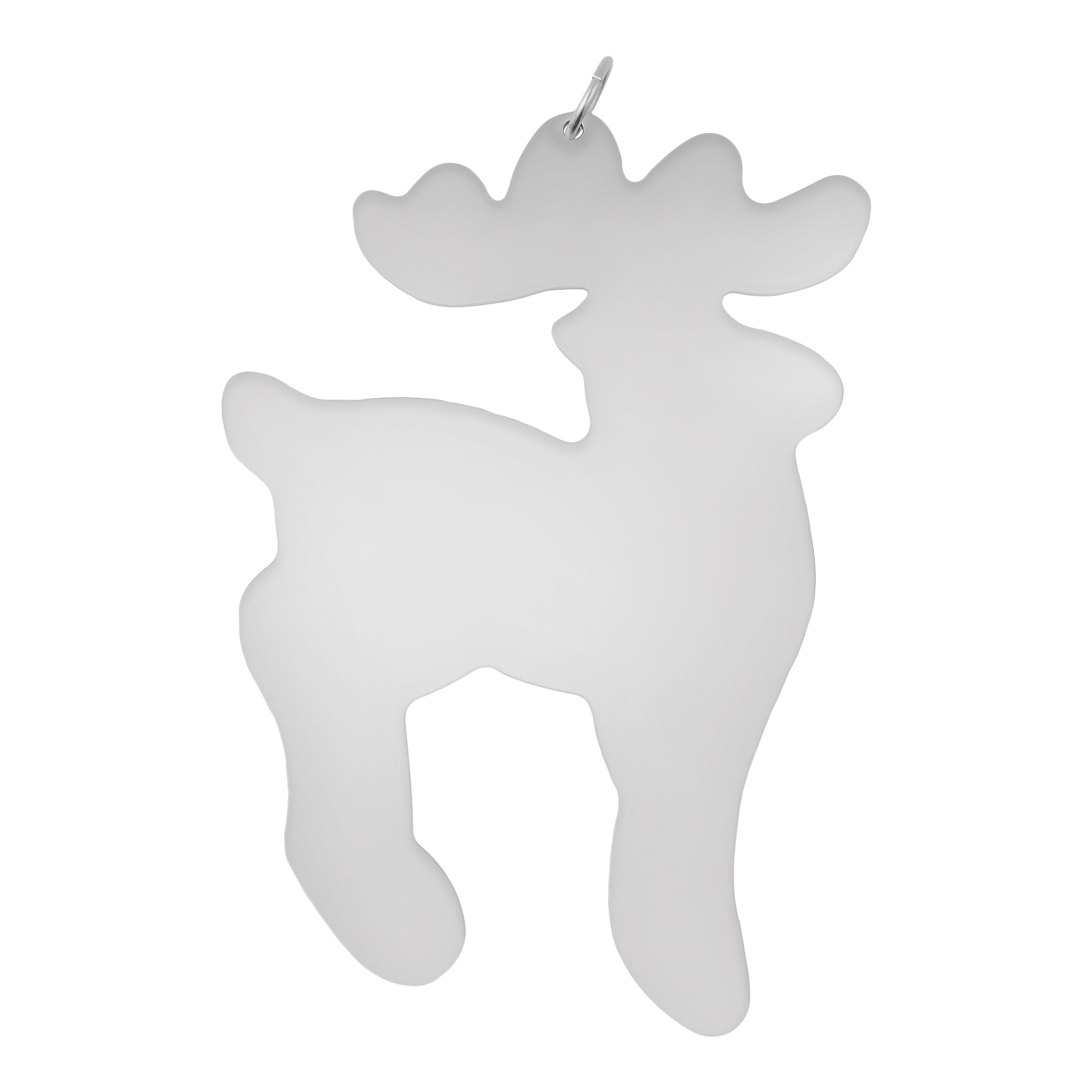 Stainless Steel Blank Reindeer Ornament