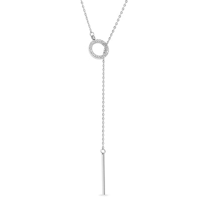 18K Gold PVD Stainless Steel Toggle with Drop Bar Lariat Necklace
