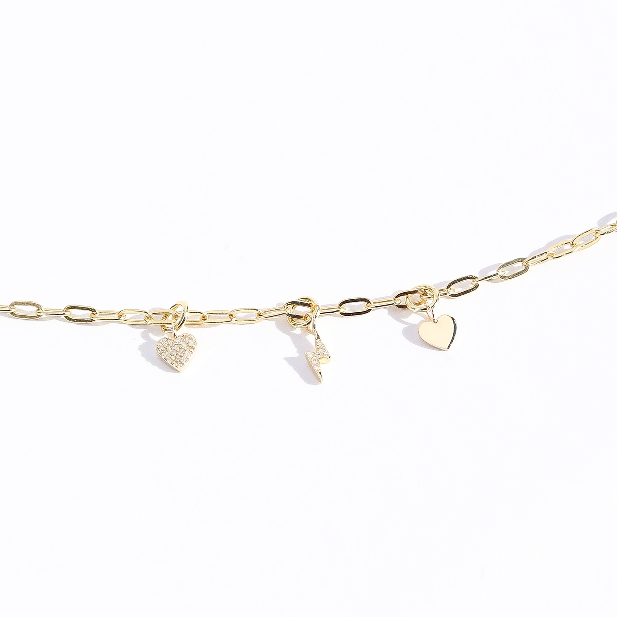 Permanent Jewelry 14K Solid Gold Heart Charm