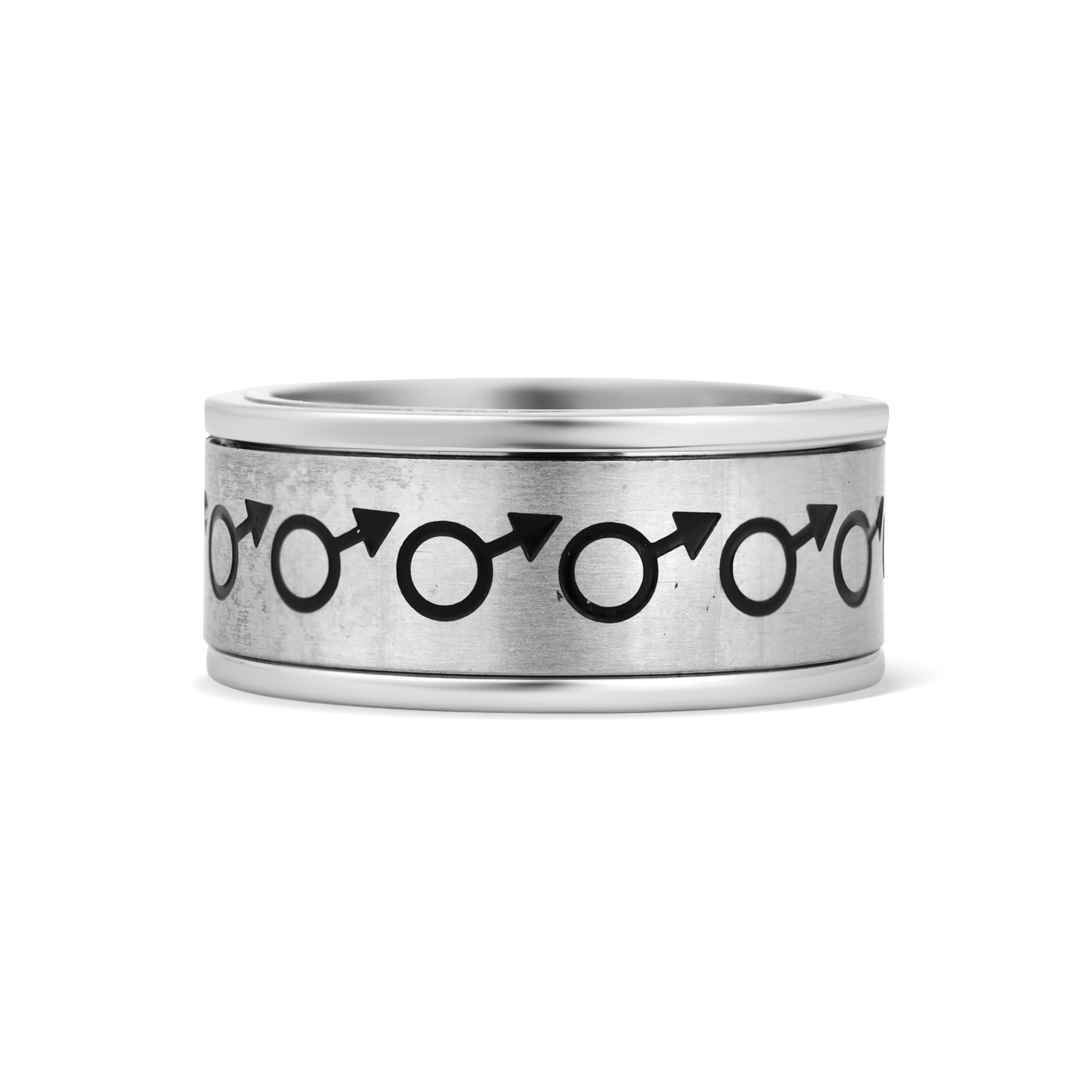 Male Symbol Spinner Stainless Steel Ring