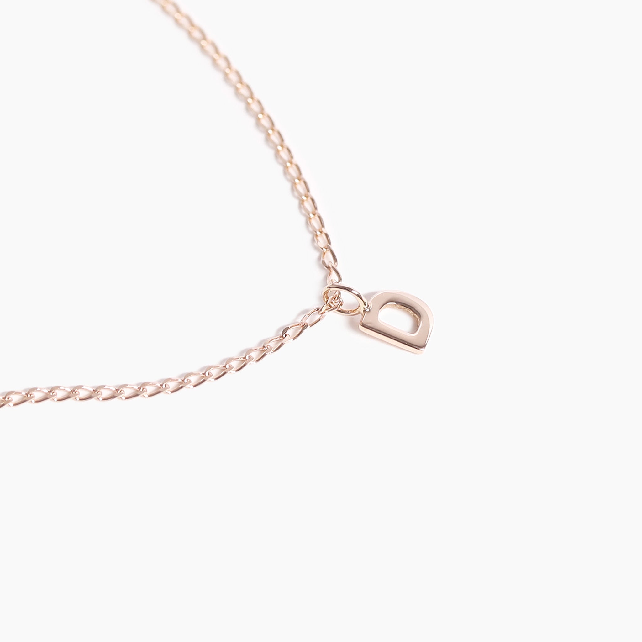 Permanent Jewelry 14K Solid Rose Gold Initial Charms