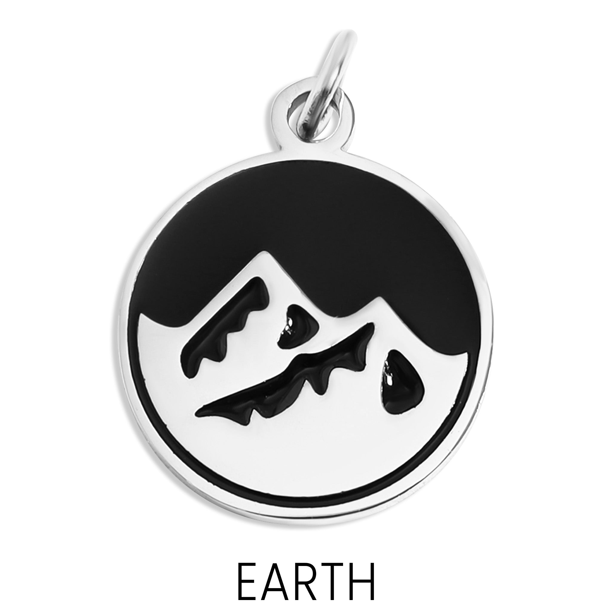 18K Gold PVD Stainless Steel Earth, Fire, Water, & Air Element Pendant