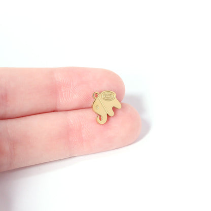 18K Gold PVD Stainless Steel Happy Elephant Charm