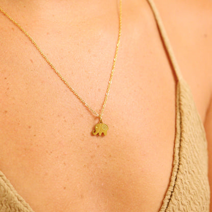 18K Gold PVD Stainless Steel Happy Elephant Charm