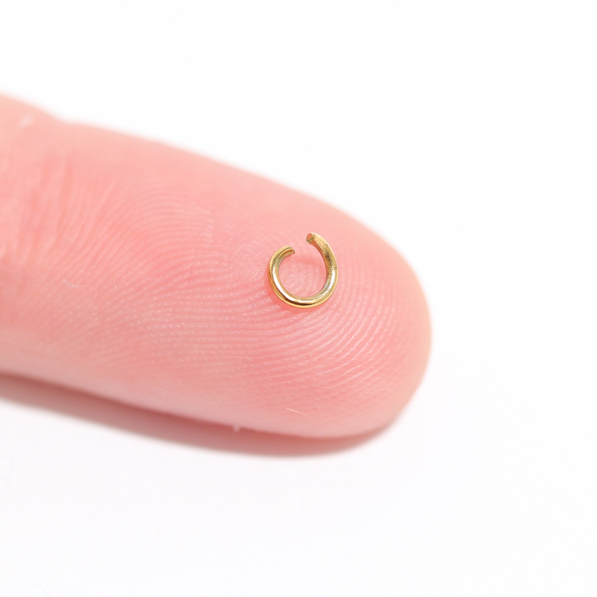 100 Pack 18K Gold PVD Stainless Steel Saw Cut Jump Rings