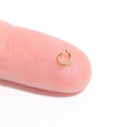 100 Pack 18K Gold PVD Stainless Steel Saw Cut Jump Rings